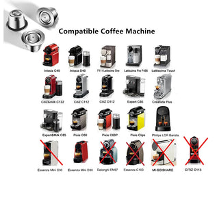 Reusable & Refillable Coffee Capsules - Stainless Steel - Nespresso Compatible 1-3pcs