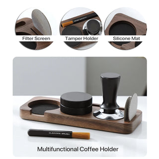 Coffee Tamper Station - Walnut, beech or sabili Wood For 51MM 54MM 58MM